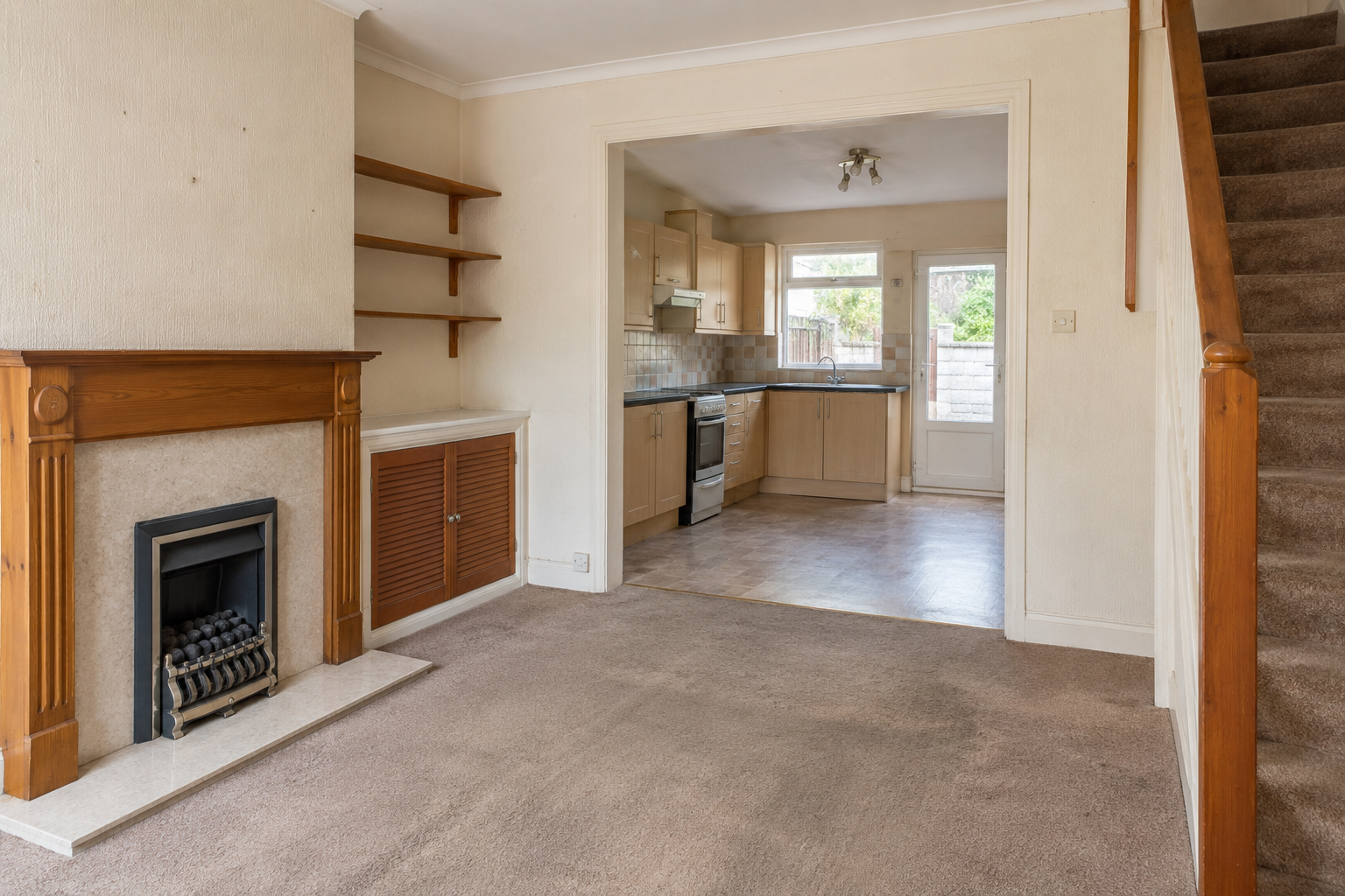 A dated British property interior with renovation potential